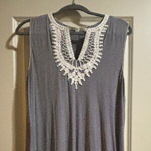 Max Studio Womens Striped Sundress Size Large